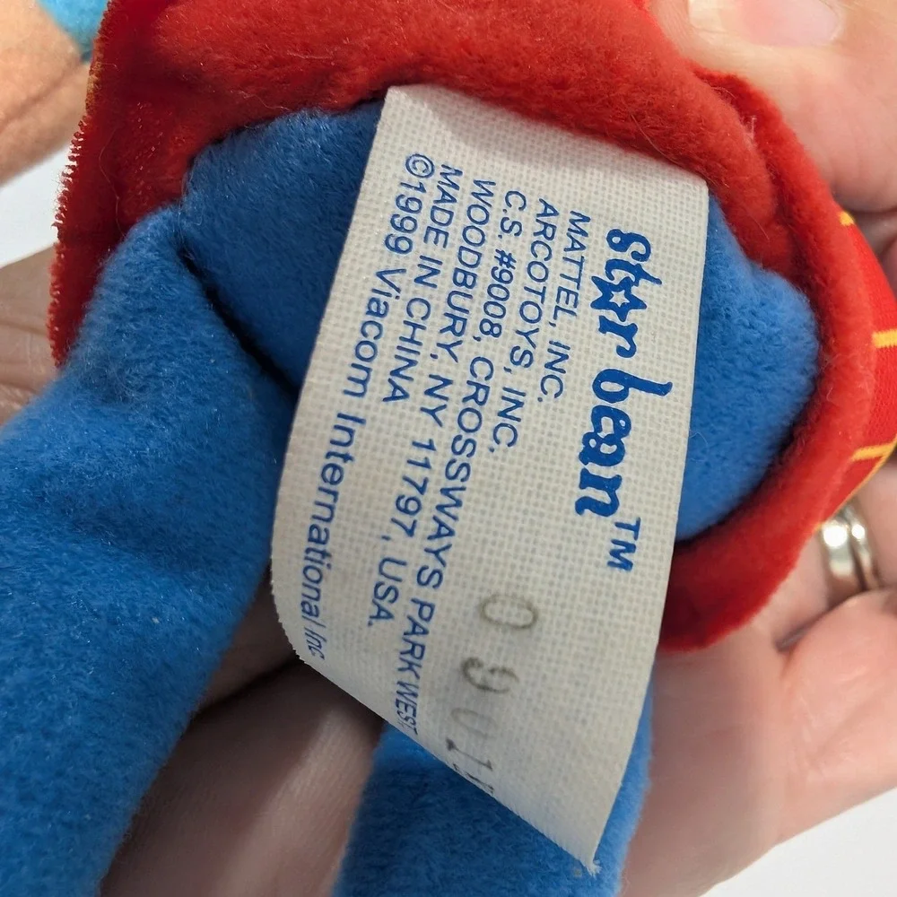 Vintage 1999 Hey Arnold Star Bean Plush Mattel Nickelodeon 90s Toy 10 Inch